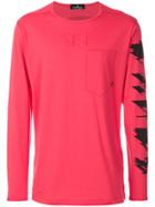 Stone Island Shadow Project Graphic Print Long Sleeve Top - Red