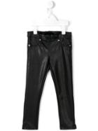 Roberto Cavalli Kids Skinny Leather-effect Trousers, Girl's, Size: 12 Yrs, Black