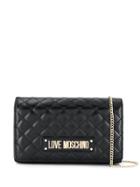 Love Moschino Logo Quilted Bag - Black