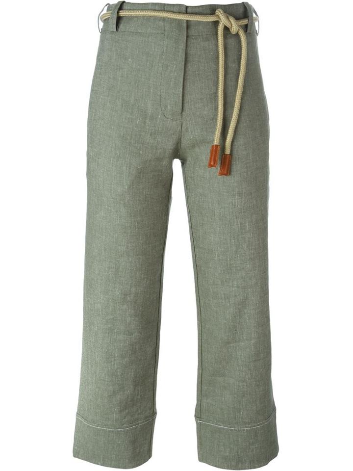 Erika Cavallini Rope Belt Cropped Trousers