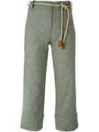 Erika Cavallini Rope Belt Cropped Trousers