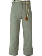 Erika Cavallini Rope Belt Cropped Trousers