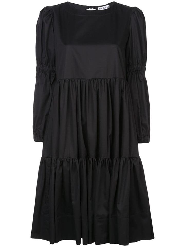 Molly Goddard Gathered Flared Dress - Black
