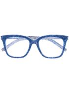 Saint Laurent - Glitter Frame Glasses - Unisex - Acetate - One Size, Blue, Acetate