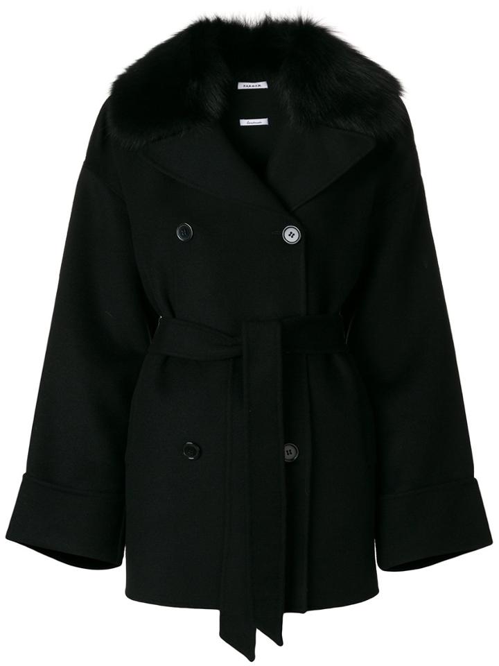 P.a.r.o.s.h. Belted Peacoat - Black