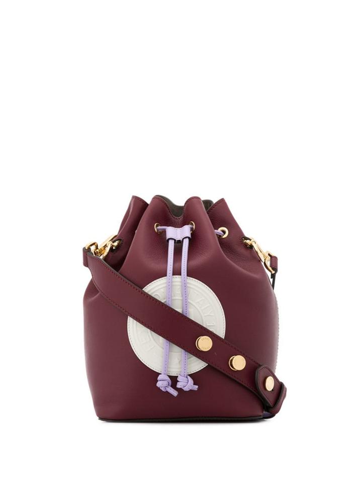 Fendi Embossed Logo Bucket Bag - Red