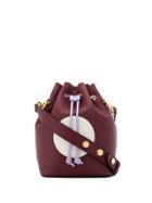 Fendi Embossed Logo Bucket Bag - Red