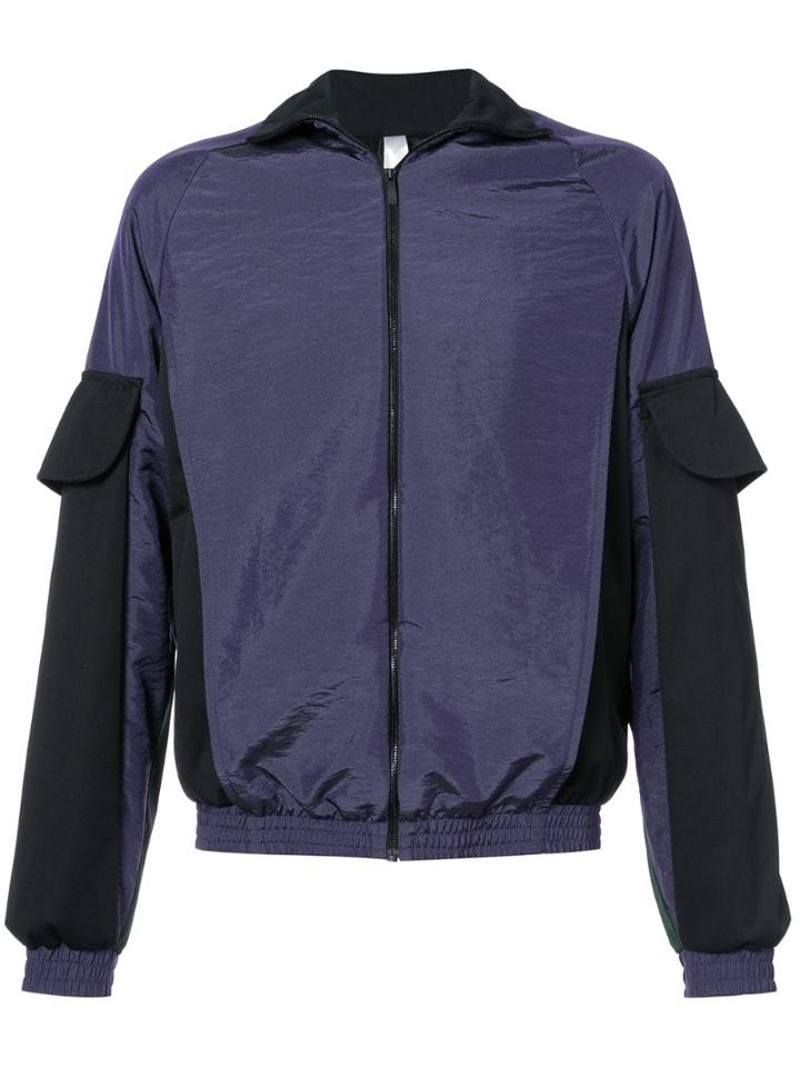 Cottweiler Colourblocked Bomber Jacket - Purple