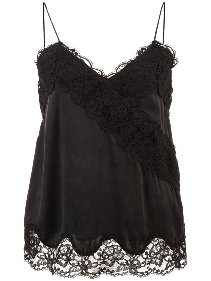 Alice+olivia Dorine Wrap Cami Top - Black