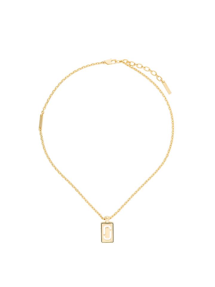 Marc Jacobs Double J Pendant Necklace - Metallic
