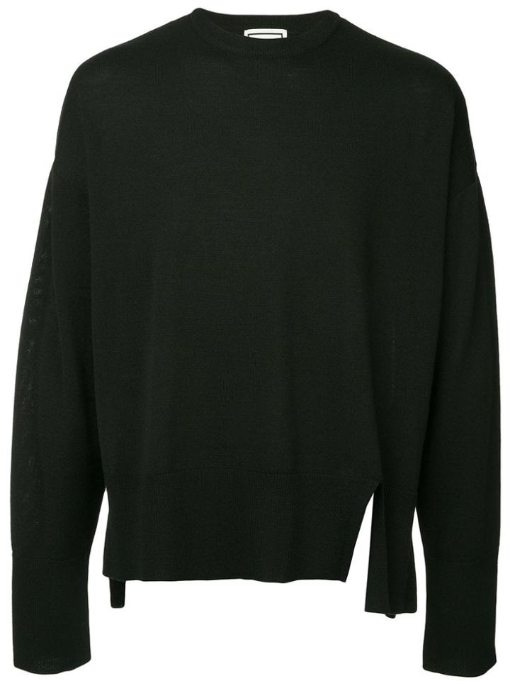 Wooyoungmi Oversized Crew Neck Sweater - Black