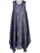 Tsumori Chisato Crinkle-effect Metallic Dress - Blue
