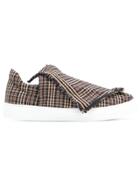 Ports 1961 Foldover Plaid Slip-on Sneakers - Brown