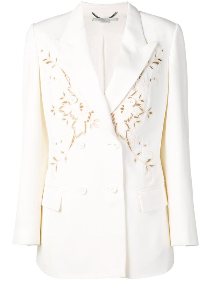 Stella Mccartney Floral Embroidered Blazer - White