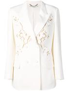 Stella Mccartney Floral Embroidered Blazer - White