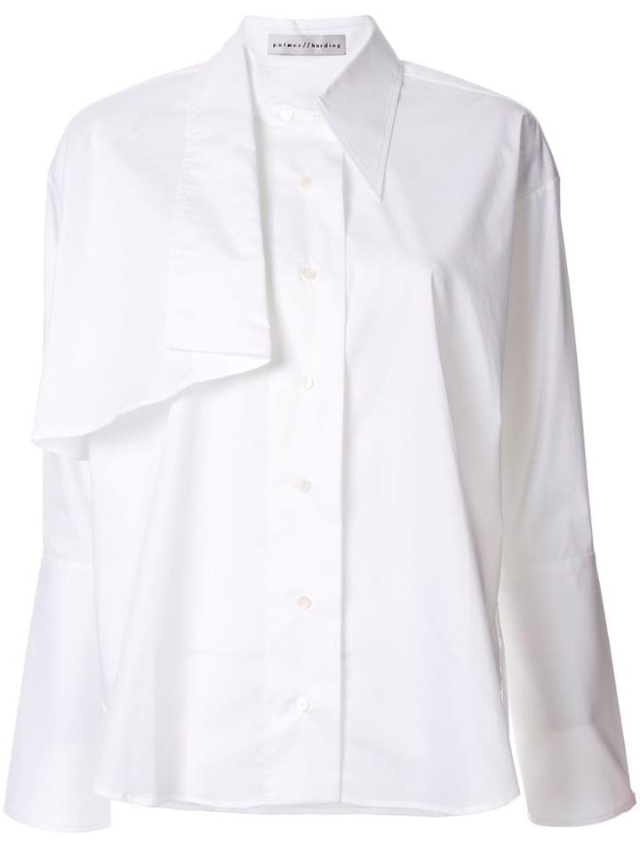 Palmer / Harding Long-sleeved Altered Shirt - White