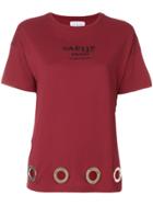 Gaelle Bonheur Eyelet Hem T-shirt - Red