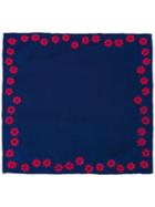 Jupe By Jackie Floral Print Pocket Square, Men's, Blue, Silk