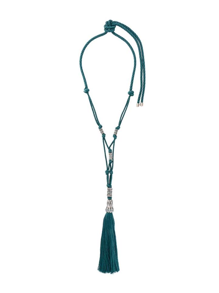 Lanvin Single Tassel Detail Necklace, Women's, Green