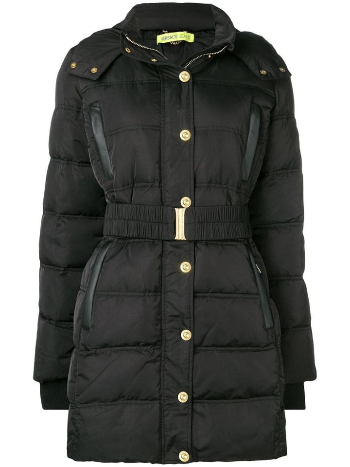Versace Jeans Midi Puffer Jacket - Black