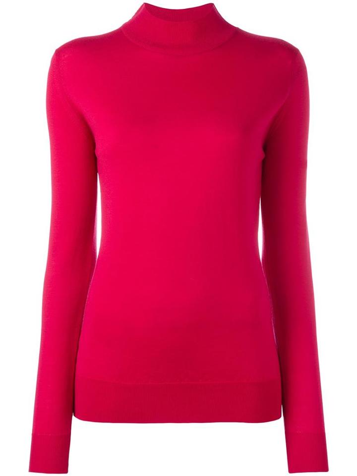 John Smedley Turtleneck Jumper, Women's, Size: Medium, Pink/purple, Merino