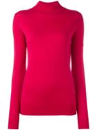 John Smedley Turtleneck Jumper, Women's, Size: Medium, Pink/purple, Merino