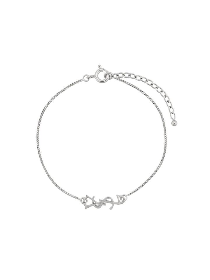 Saint Laurent Monogram Bracelet - Silver
