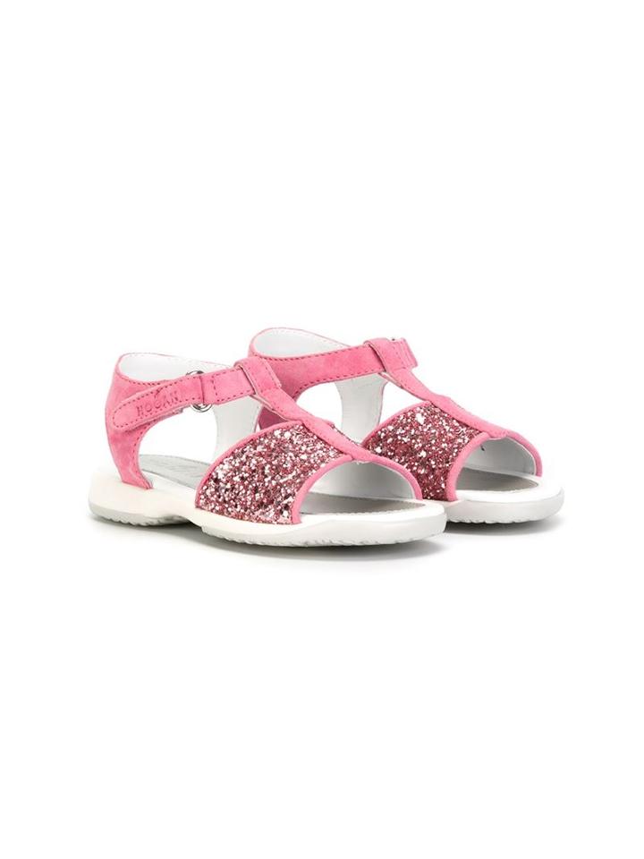 Hogan Kids Glitter Sandals, Girl's, Size: 25, Pink/purple