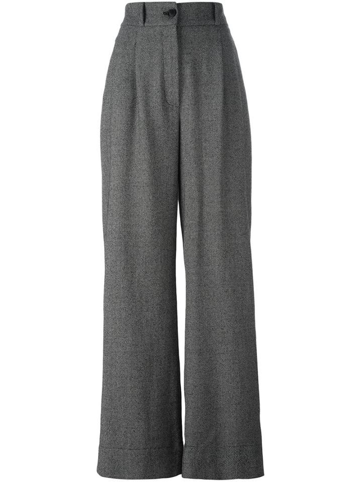 Société Anonyme Wide Leg Trousers, Women's, Size: 40, Grey, Wool