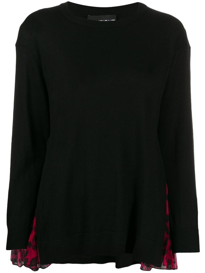 Boutique Moschino Leopard Print Patch Jumper - Black