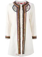 Bazar Deluxe Embellished Trim Coat - Nude & Neutrals