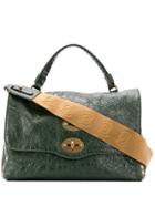 Zanellato Textured Leather Tote Bag - Green