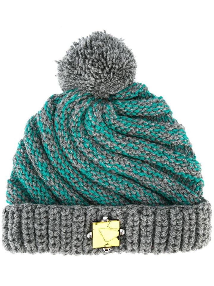 Eshvi Eshvi X 711 'robot' Beanie, Women's, Grey, Wool