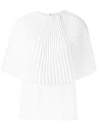 Sara Battaglia Flared Blouse - White