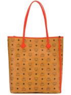Mcm Logo Pattern Shopping Bag