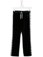 Chiara Ferragni Kids Teen Winking Eyes Track Pants - Black