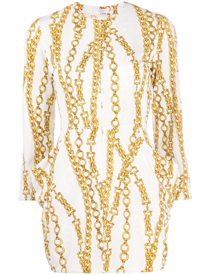 Roseanna Rossmoss Chainlink Print Dress - White