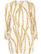 Roseanna Rossmoss Chainlink Print Dress - White