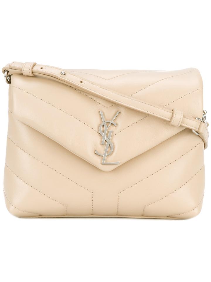 Saint Laurent - Monogram Envelope Bag - Women - Calf Leather - One Size, Nude/neutrals, Calf Leather