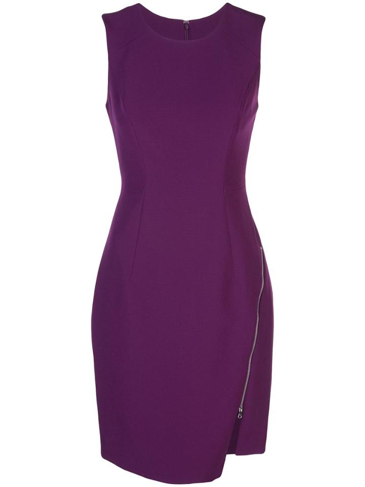 Milly Side Zip Short Dress - Purple