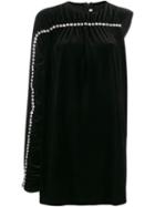 Christopher Kane Crystal Sleeve Velvet Dress - Black