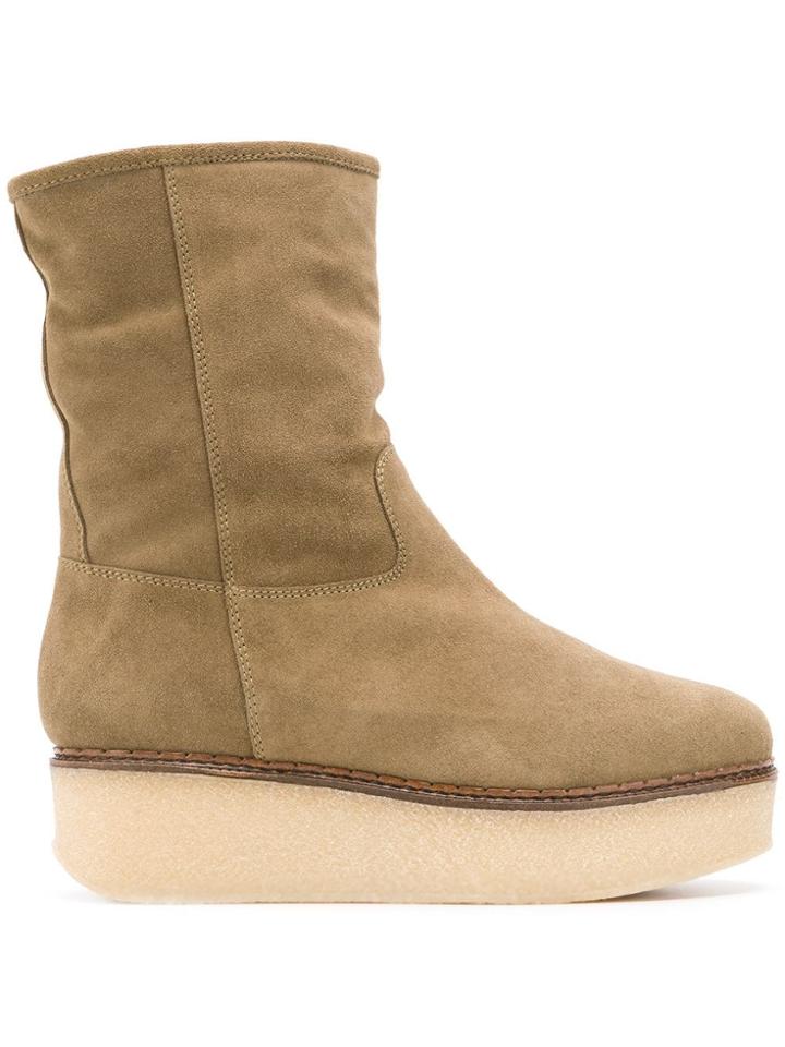 Flamingos Platform Shearling Boots - Neutrals