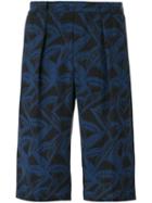 Giorgio Armani - Peculiar Print Shorts - Men - Cupro - 48, Blue, Cupro
