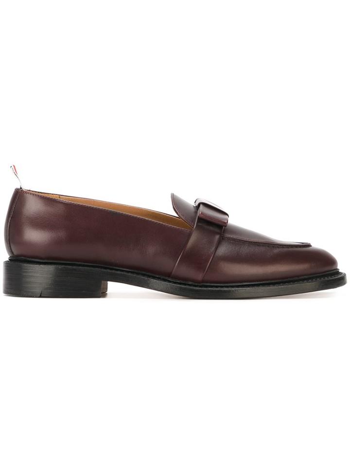 Thom Browne Loafer With Bow In Calf Leather