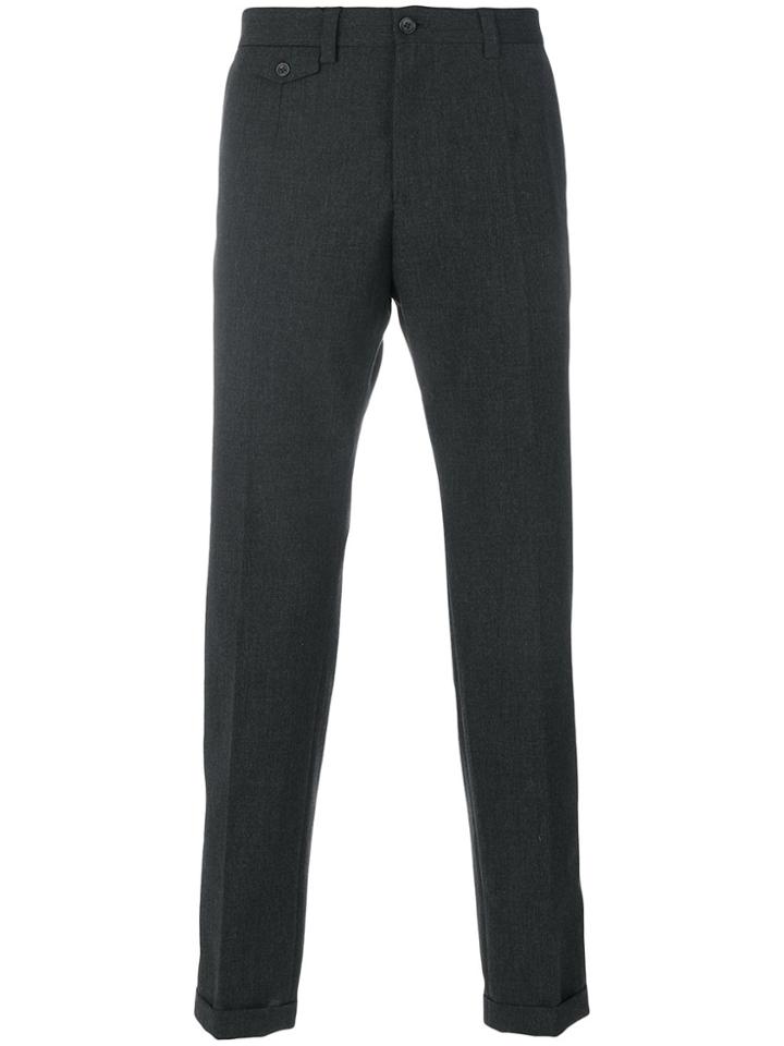 Dolce & Gabbana Cuffed Trousers - Grey