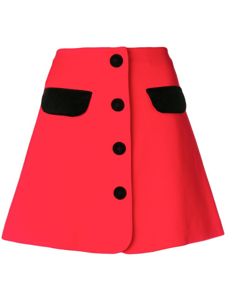 Vivetta Colour-block Mini Skirt - Red