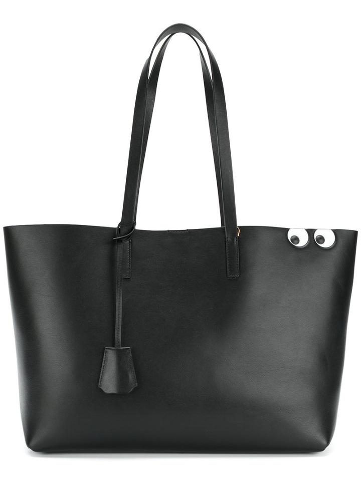 Anya Hindmarch - Eyes Shopping Bag - Women - Leather - One Size, Black, Leather