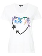 Markus Lupfer Embellished Heart Print T-shirt - White