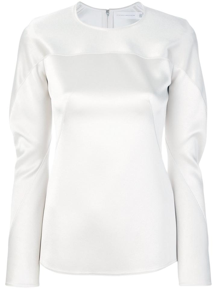 Victoria Beckham Satin Top - White