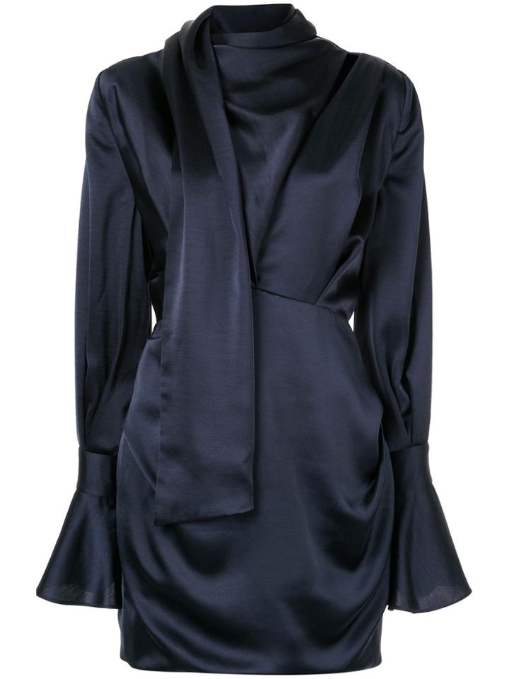 Acler Soto Tucked Mini Dress - Blue